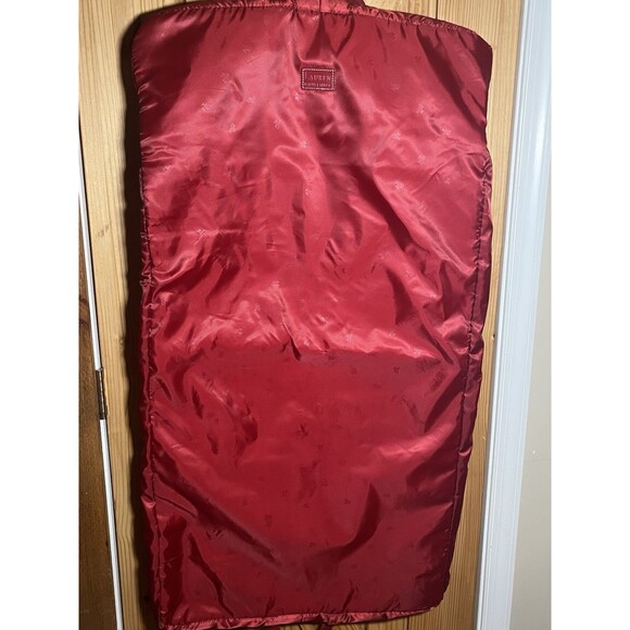 Lauren Ralph Lauren Red Garment Bag Travel Measurements: 21"W X 40"L - Picture 2 of 11